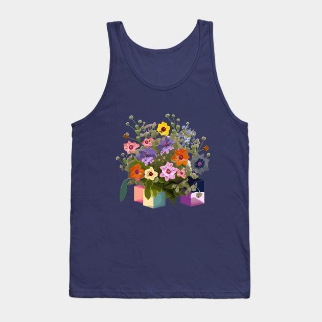 Floral art Tank Top by designfurry 